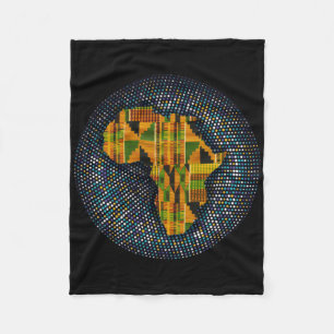 Kente Clothe Metallic Africa Design Sticker Fleece Blanket