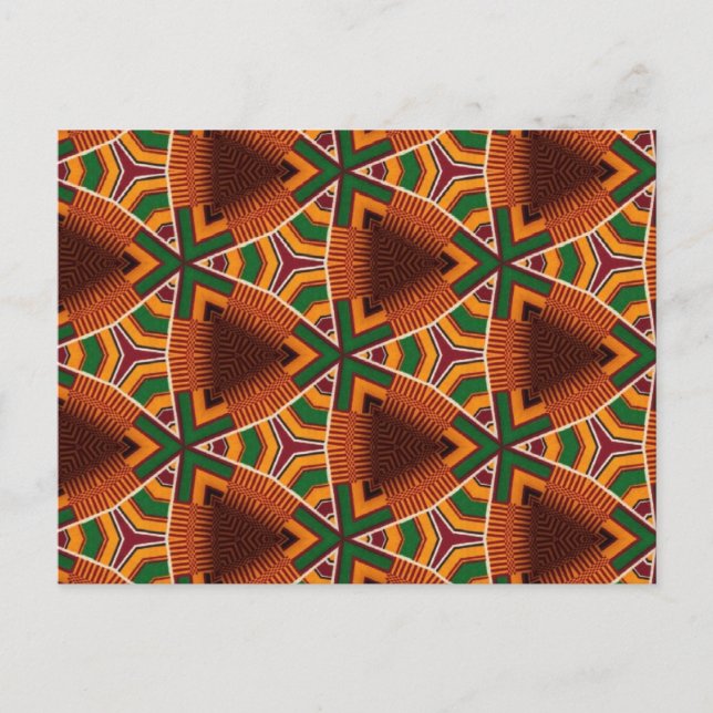 Kente Geometrics Kwanza 2023 Afrocentric  Postcard (Front)