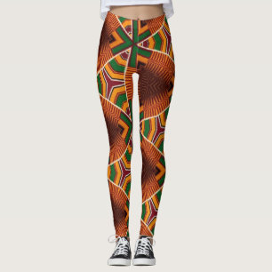 Kente Geometrics Kwanza  Afrocentric  Leggings