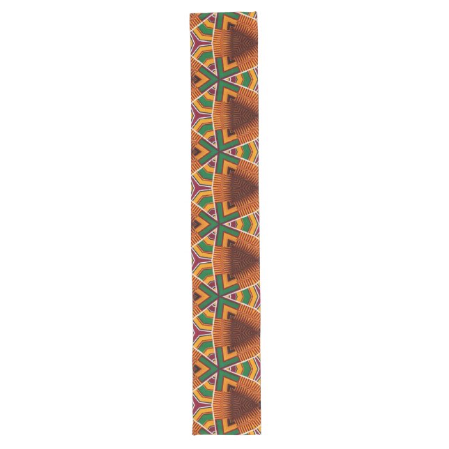 Kente Geometrics Kwanzaa  Afrocentric  Long Table Runner (Front)