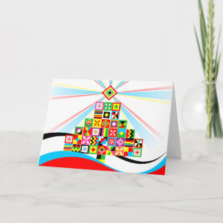 Kente Pattern African Art Tribal Christmas Card
