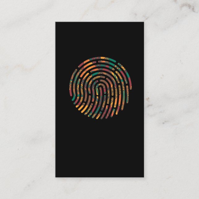Kente Pattern African Ghana Fingerprint nwentoma Business Card (Front)