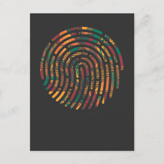 Kente Pattern African Ghana Fingerprint nwentoma Postcard