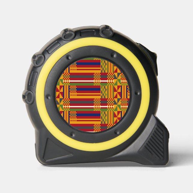 Kente Pattern African Textile Tape Measure 1 (Front)