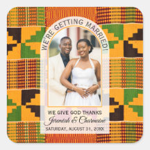 Kente Photo Custom Name WEDDING 
