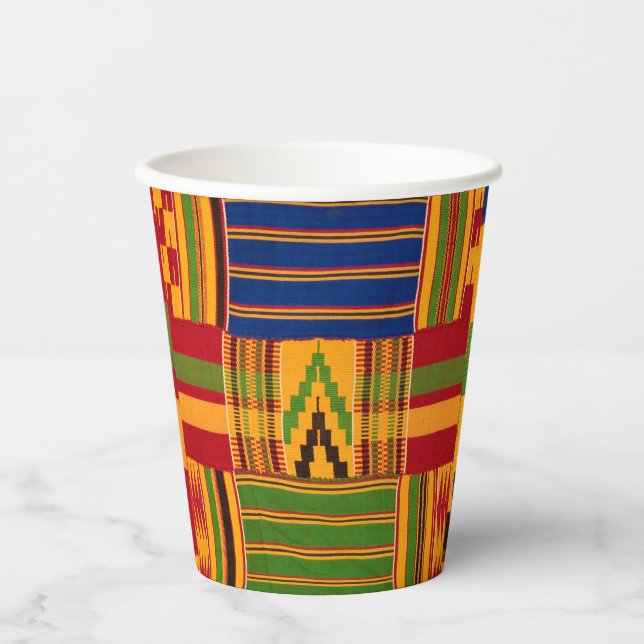 Kente Print Paper Cups (Front)
