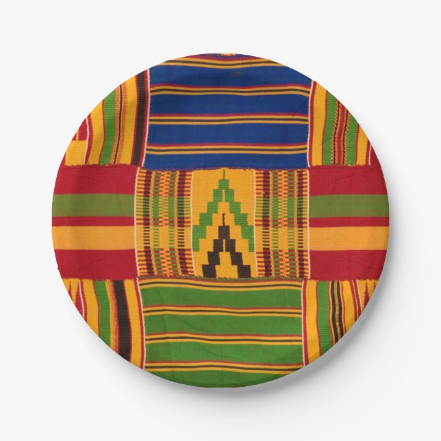 Kente Print Paper Plates (Front)