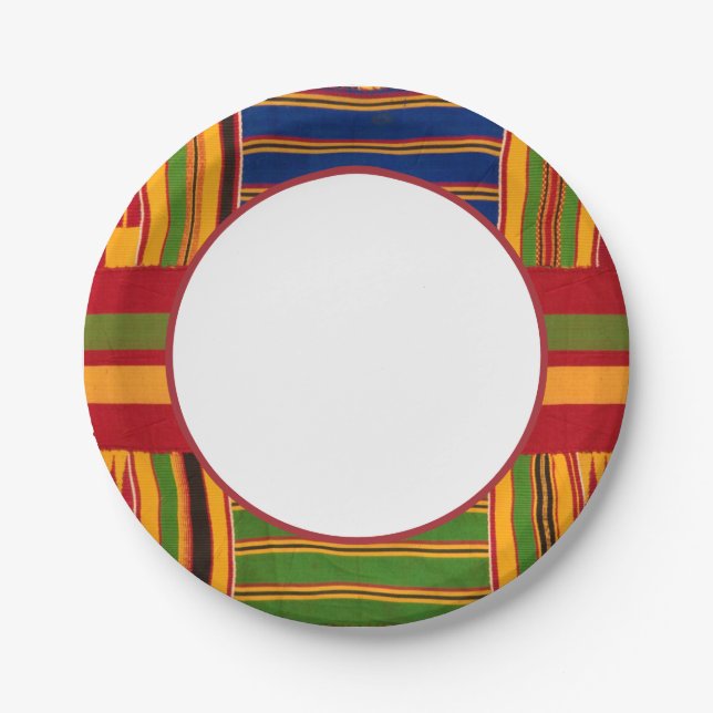 Kente Print Paper Plates (Front)