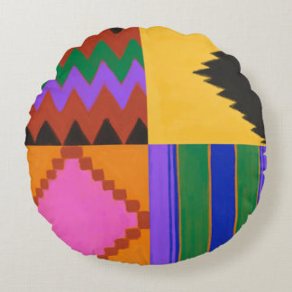 Kente Round Pillow