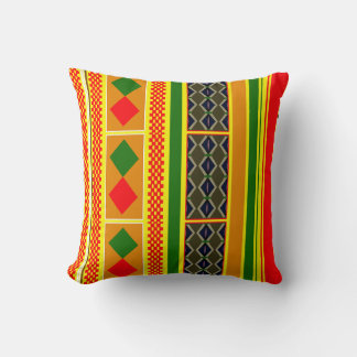 Kente Weave Accent Pillow: Threads of Heritage Cushion