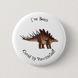 Kentrosaurus cartoon illustration 6 cm round badge