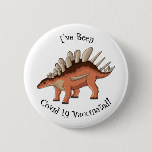 Kentrosaurus cartoon illustration 6 cm round badge