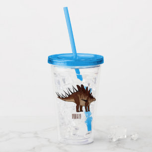 Kentrosaurus cartoon illustration  acrylic tumbler