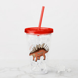 Kentrosaurus cartoon illustration  acrylic tumbler