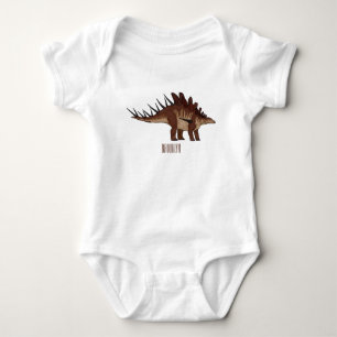 Kentrosaurus cartoon illustration baby bodysuit