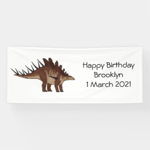 Kentrosaurus cartoon illustration banner
