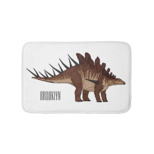 Kentrosaurus cartoon illustration  bath mat