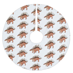 Kentrosaurus cartoon illustration brushed polyester tree skirt