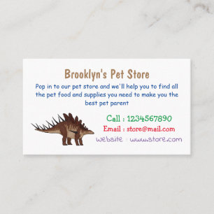 Kentrosaurus cartoon illustration business card