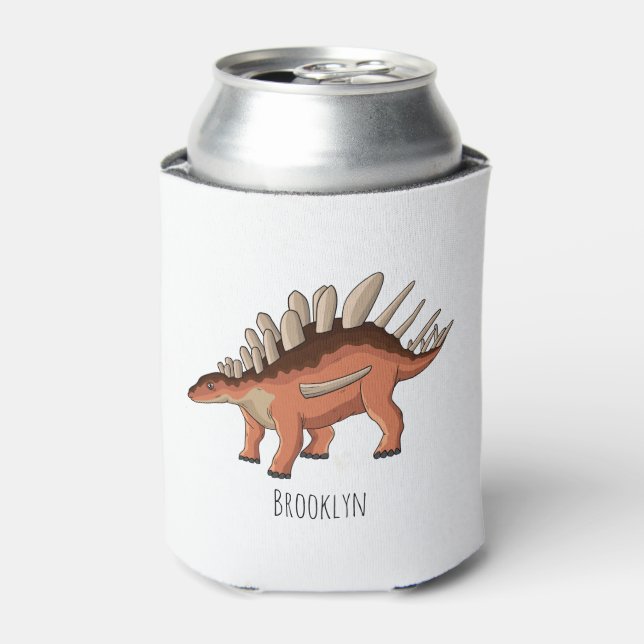 Kentrosaurus cartoon illustration can cooler (Can Front)