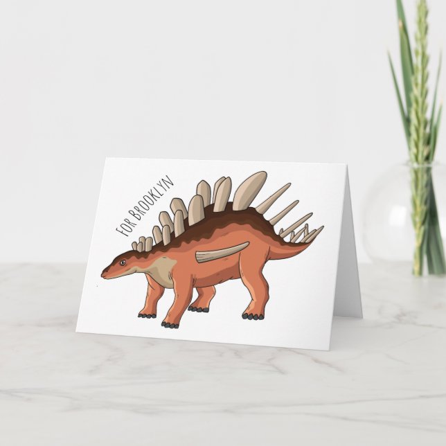 Kentrosaurus cartoon illustration  card (Front)