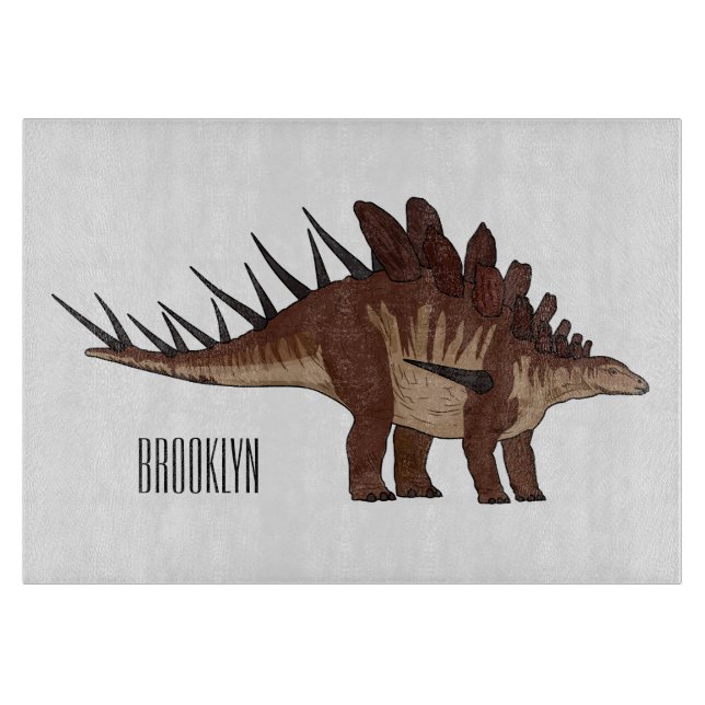 Kentrosaurus cartoon illustration  cutting board (Front)