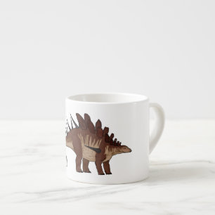 Kentrosaurus cartoon illustration espresso cup