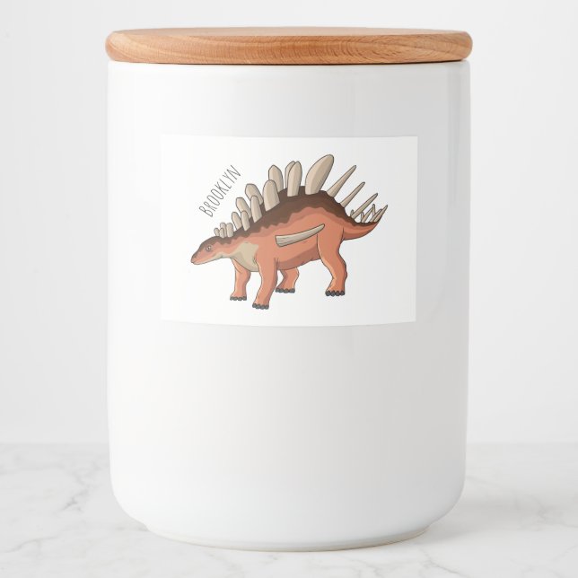 Kentrosaurus cartoon illustration  food label (Front)