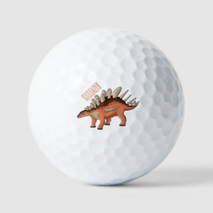 Kentrosaurus cartoon illustration  golf balls