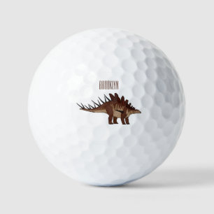 Kentrosaurus cartoon illustration  golf balls