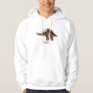 Kentrosaurus cartoon illustration  hoodie
