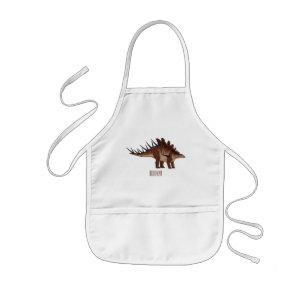 Kentrosaurus cartoon illustration  kids apron
