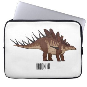 Kentrosaurus cartoon illustration  laptop sleeve
