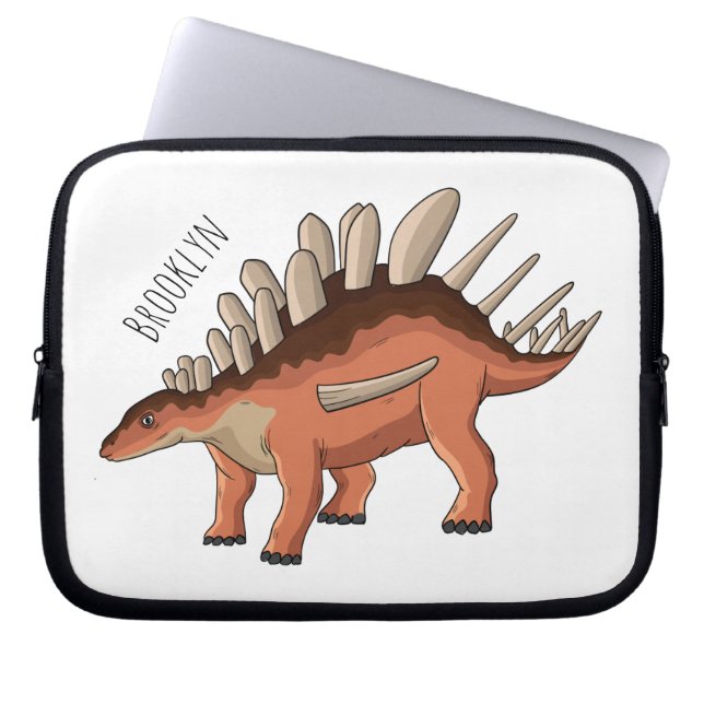Kentrosaurus cartoon illustration  laptop sleeve (Front)