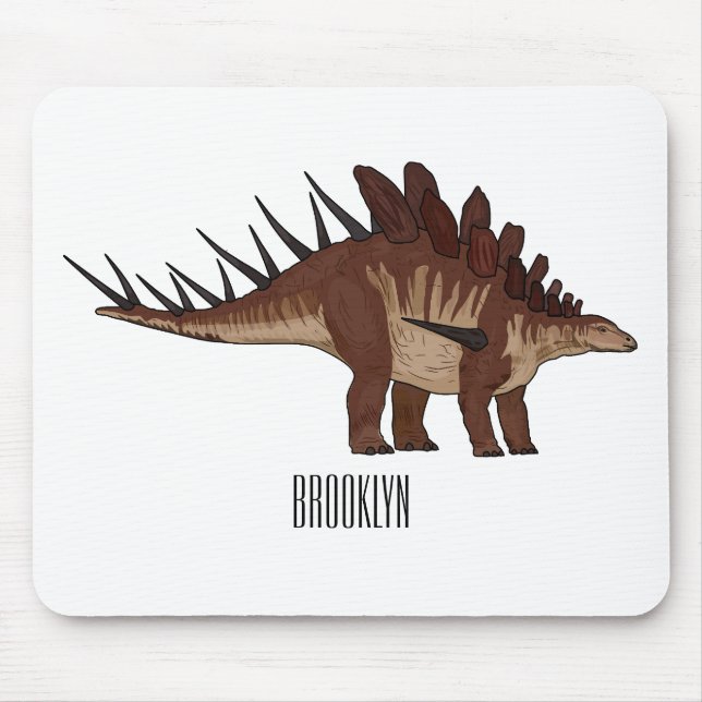 Kentrosaurus cartoon illustration  mouse mat (Front)