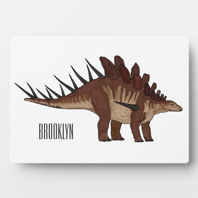 Kentrosaurus cartoon illustration  plaque (Front)