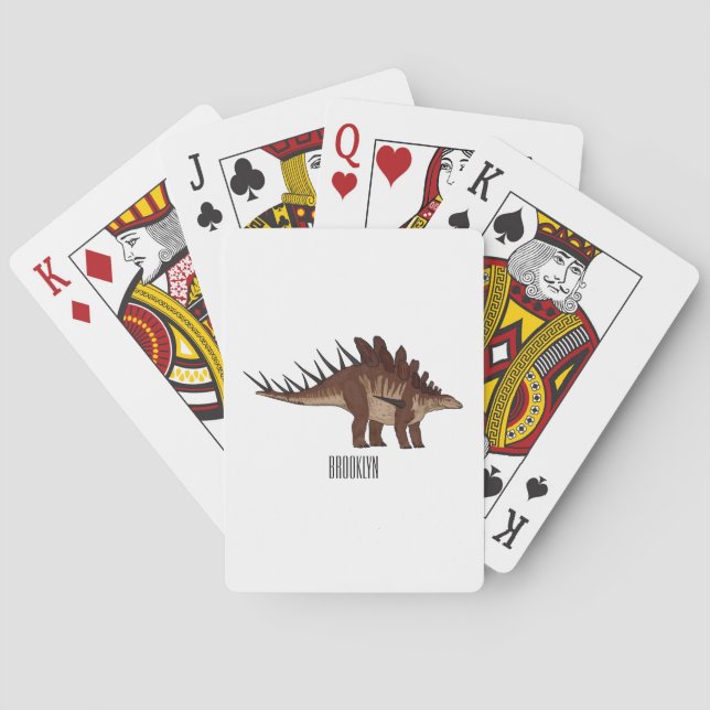Kentrosaurus cartoon illustration  playing cards (Back)