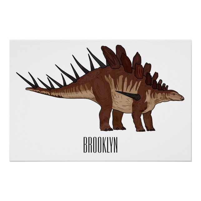 Kentrosaurus cartoon illustration  poster (Front)