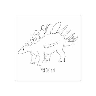 Kentrosaurus cartoon illustration rubber stamp