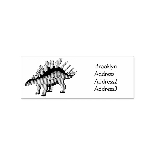 Kentrosaurus cartoon illustration rubber stamp (Imprint)