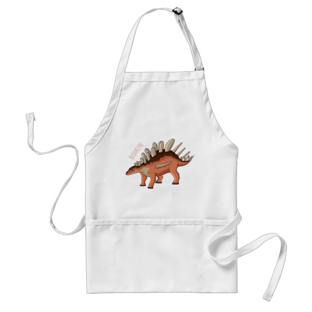 Kentrosaurus cartoon illustration standard apron (Front)