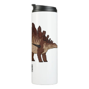 Kentrosaurus cartoon illustration thermal tumbler