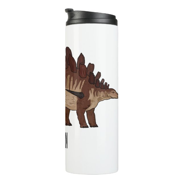 Kentrosaurus cartoon illustration  thermal tumbler (Rotated Right)