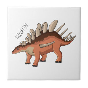 Kentrosaurus cartoon illustration tile