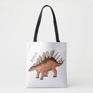 Kentrosaurus cartoon illustration tote bag