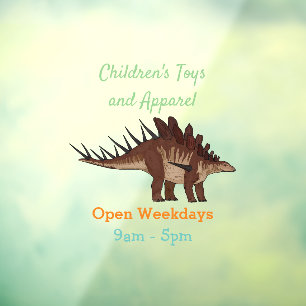 Kentrosaurus cartoon illustration window cling