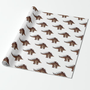 Kentrosaurus cartoon illustration wrapping paper