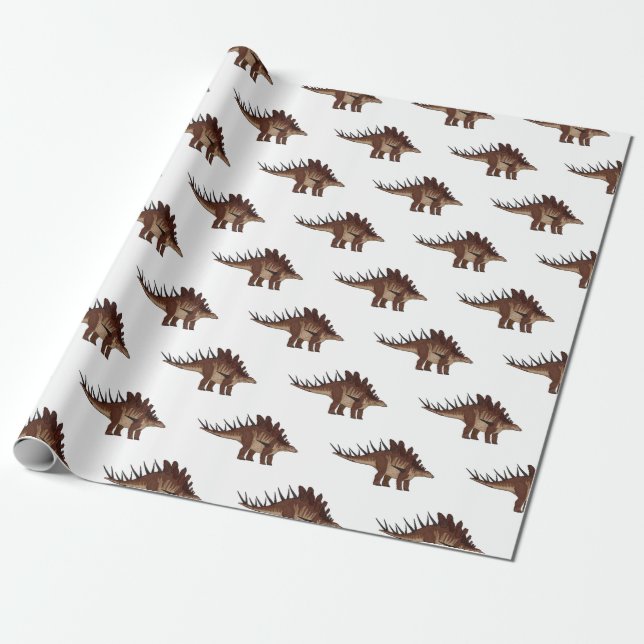 Kentrosaurus cartoon illustration  wrapping paper (Unrolled)