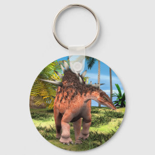 Kentrosaurus Dinosaur Jungle Prehistoric Art Key Ring