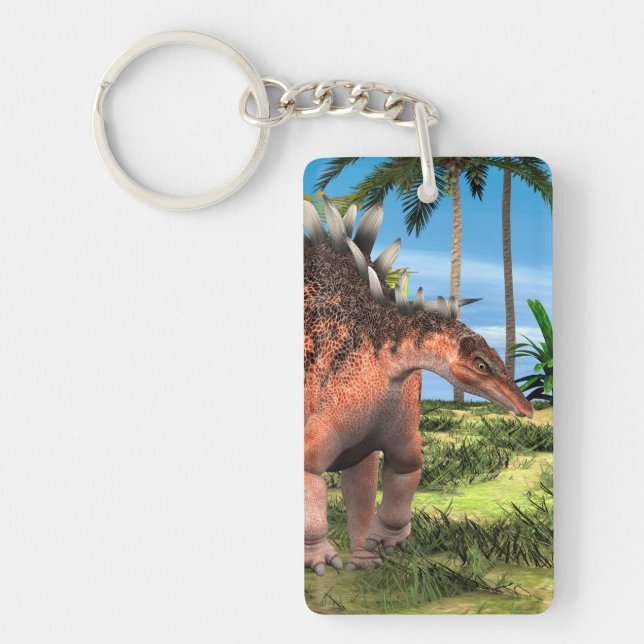 Kentrosaurus Dinosaur Jungle Prehistoric Art Key Ring (Front)